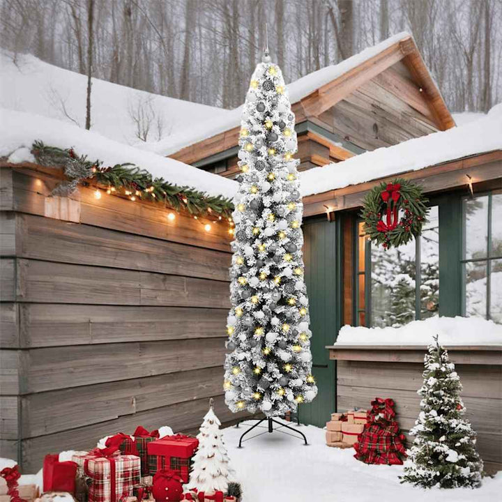 Slim Artificial Christmas Tree With Stand Pvc