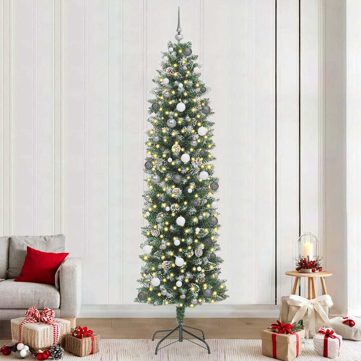 Artificial Slim Christmas Tree With Stand Pvc