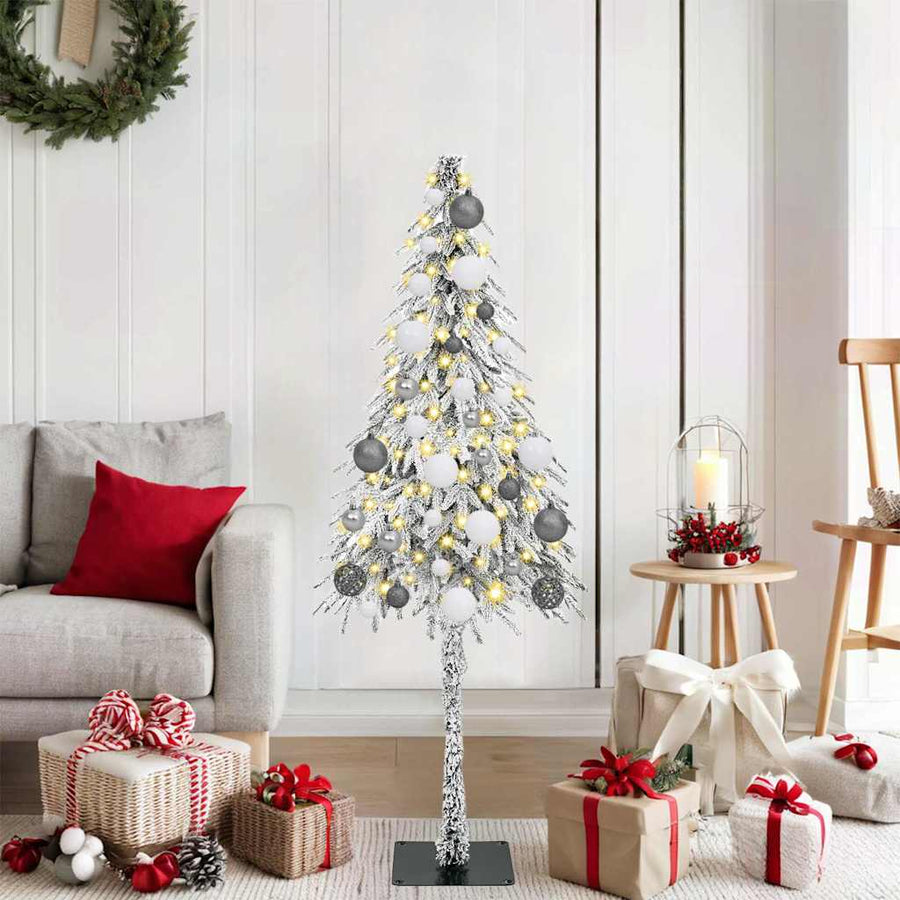 Christmas Tree With Led Strip Lights White Pe