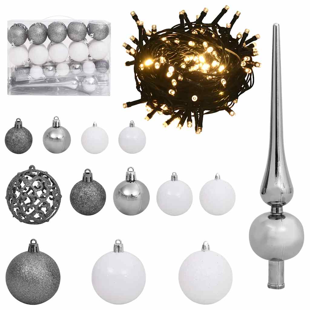 Christmas Tree With Led Strip Lights White Pe