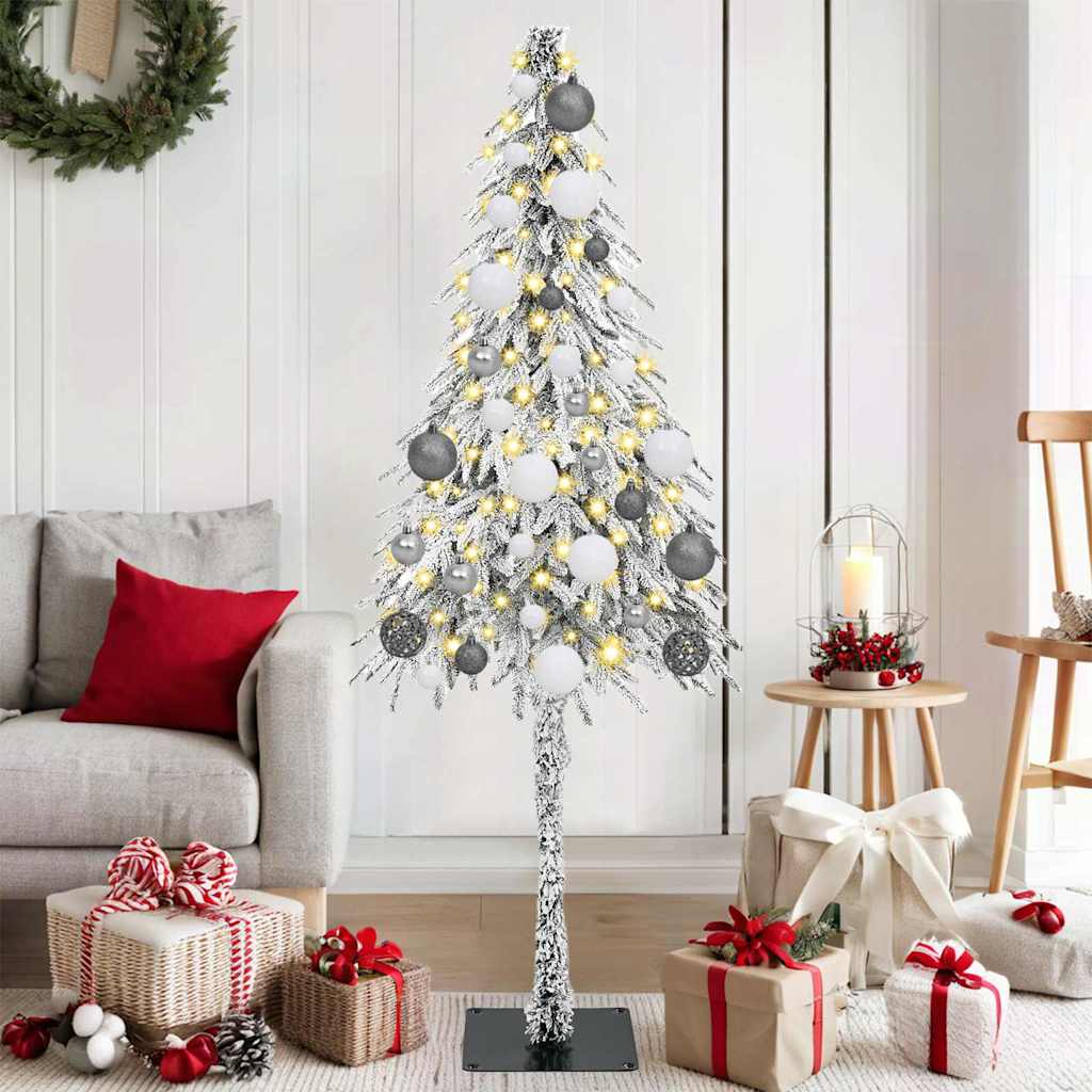 Christmas Tree With Led Strip Lights White Pe