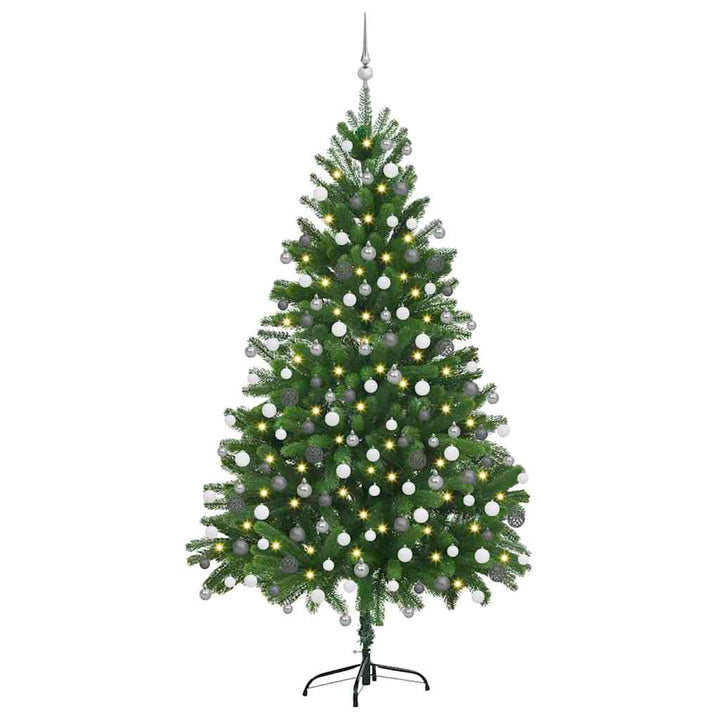 Artificial Pre-Lit Christmas Tree With Ball Set 65 Cm Green