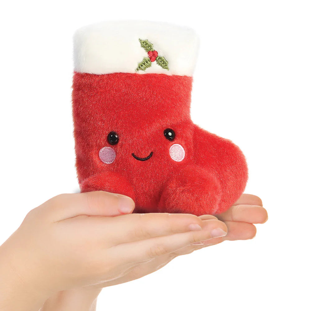 Palm Pals Holly Stocking Soft Toy - 13cm