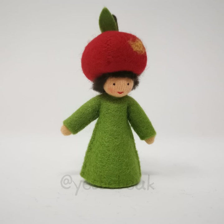 Apple Boy Doll with Flower on Head