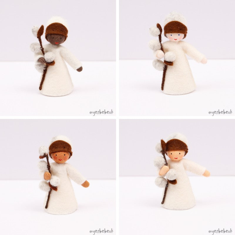 Catkin Doll with Flower in Hand