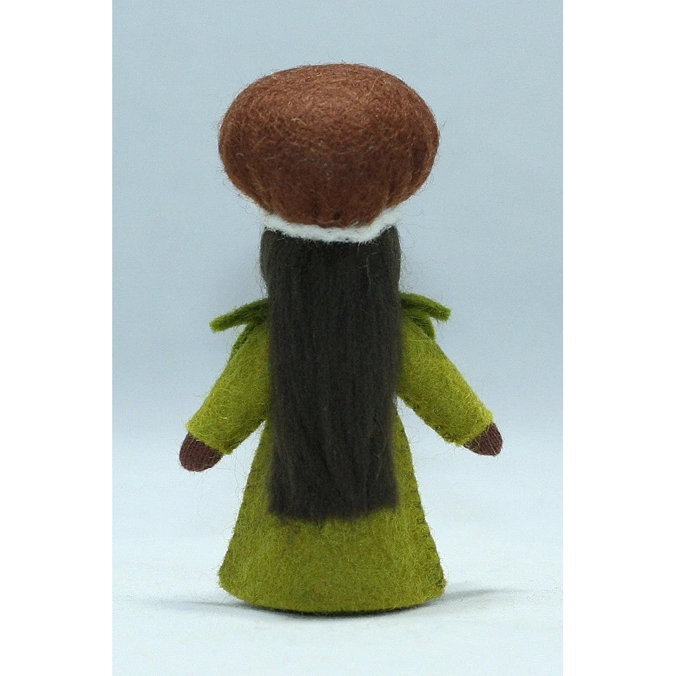 Chestnut Doll with Flower on Head - Dark Skin