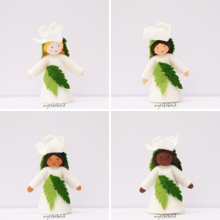 Christmas Rose Doll with Flower on Head