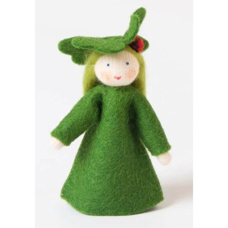Clover with Ladybird Long Hair Doll with Flower on Head - Fair Skin