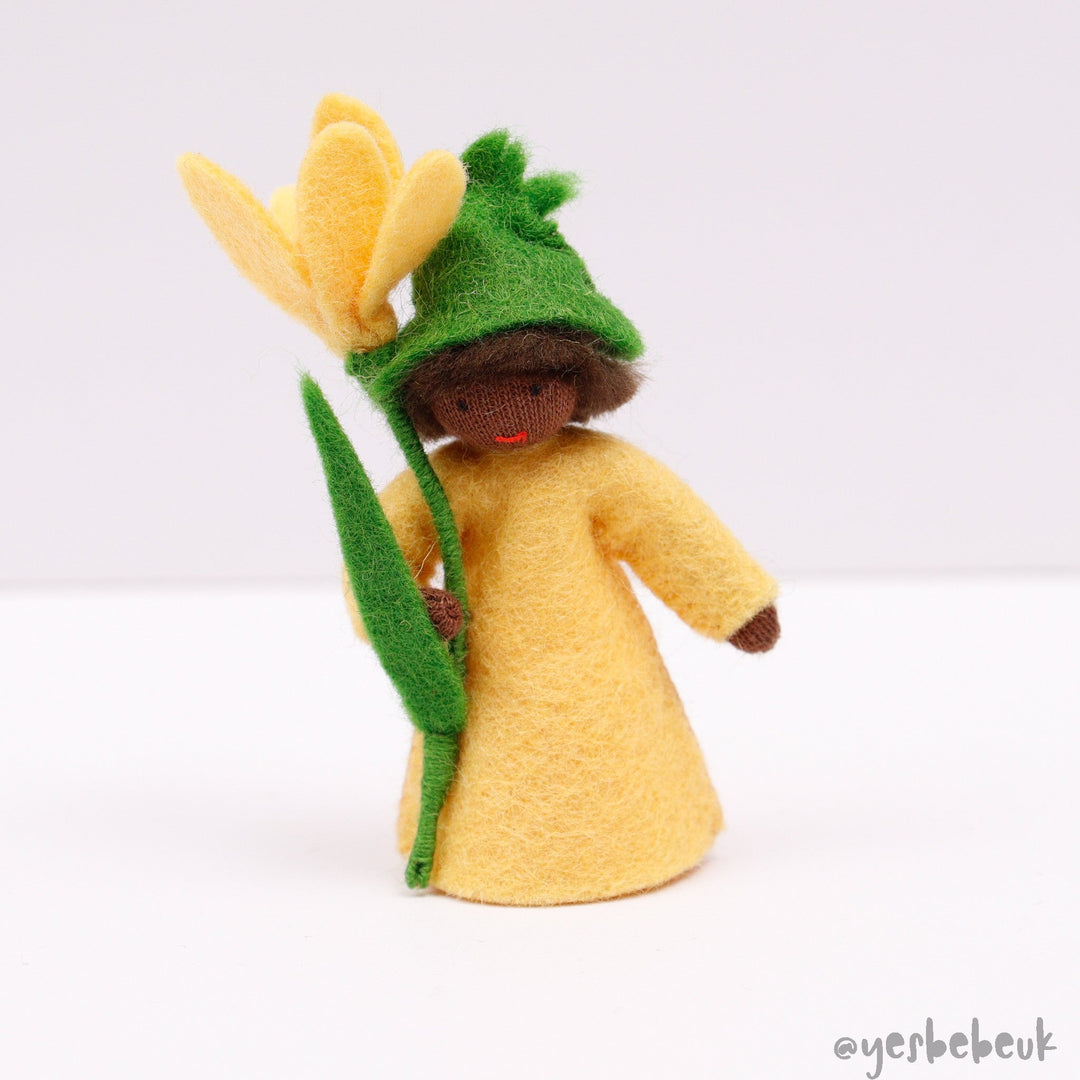 Crocus Doll with Flower in Hand
