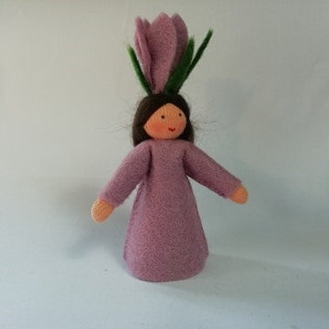 Crocus Doll with Flower in Hand