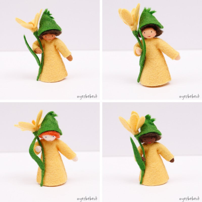 Crocus Doll with Flower in Hand