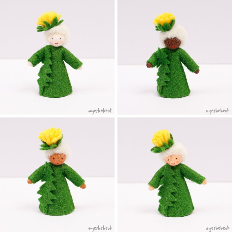 Dandelion Girl Doll with Flower on Head