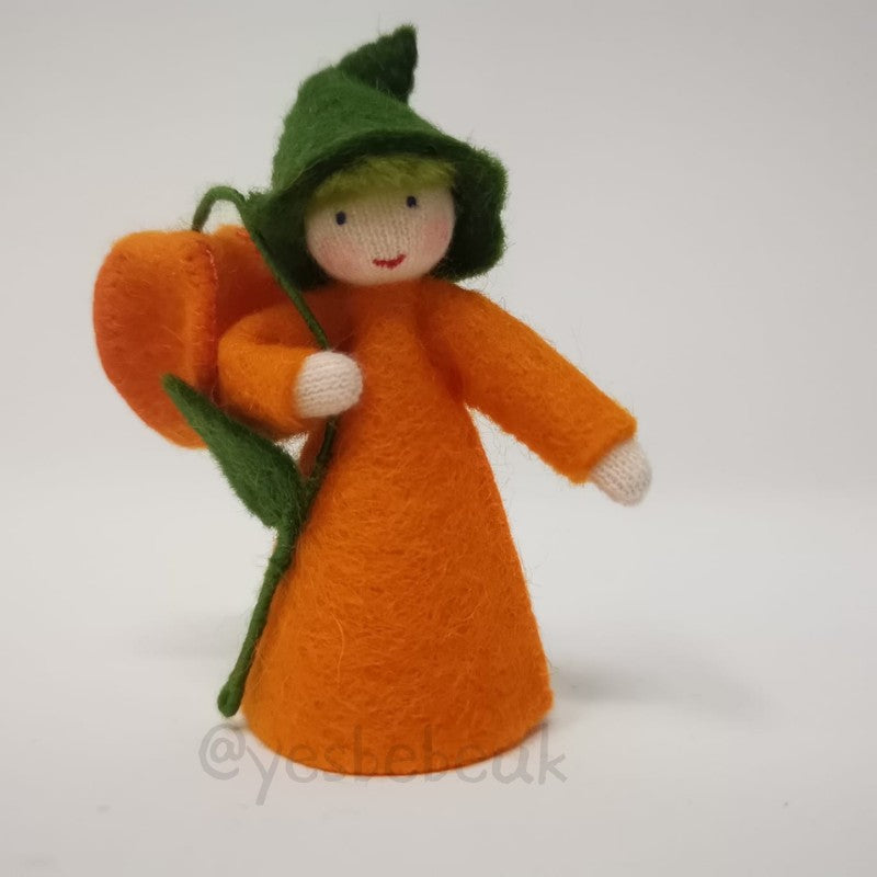 Lantern Boy with Flower in Hand