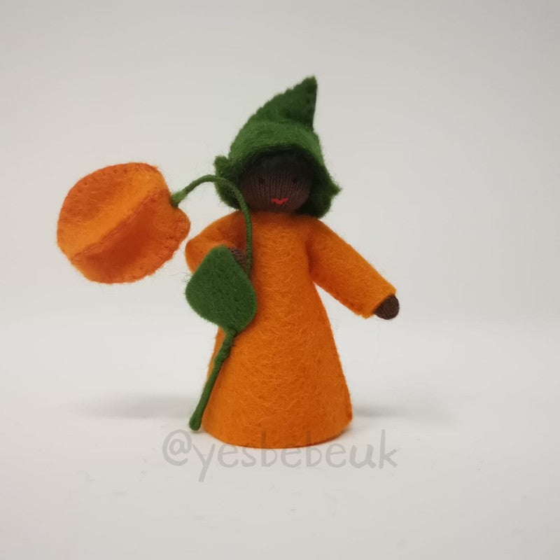 Lantern Boy with Flower in Hand