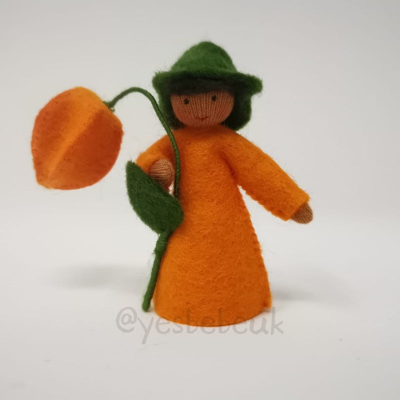Lantern Boy with Flower in Hand