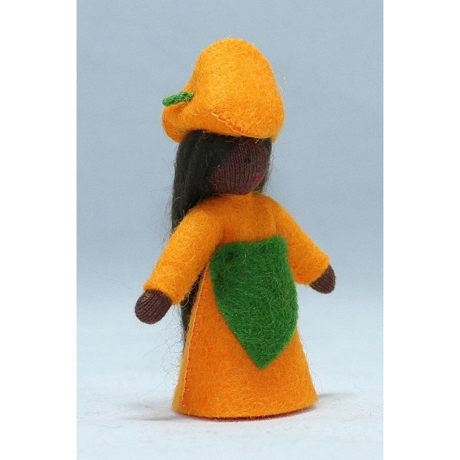 Lantern Girl Doll with Flower on Head - Dark Skin