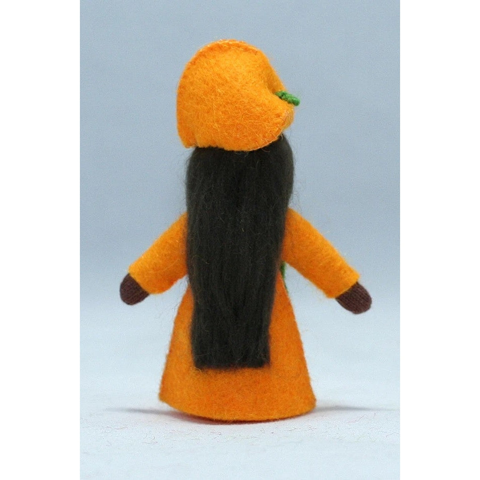 Lantern Girl Doll with Flower on Head - Dark Skin