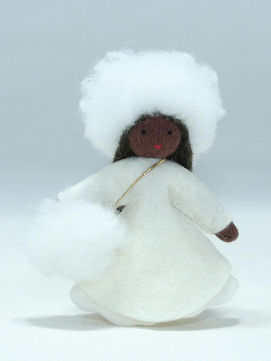 Snowflake Girl Hanging Doll Decoration - Dark Skin