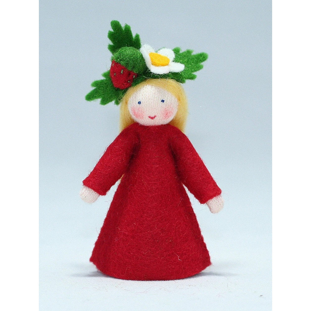 Strawberry Girl Doll with Flower on Head