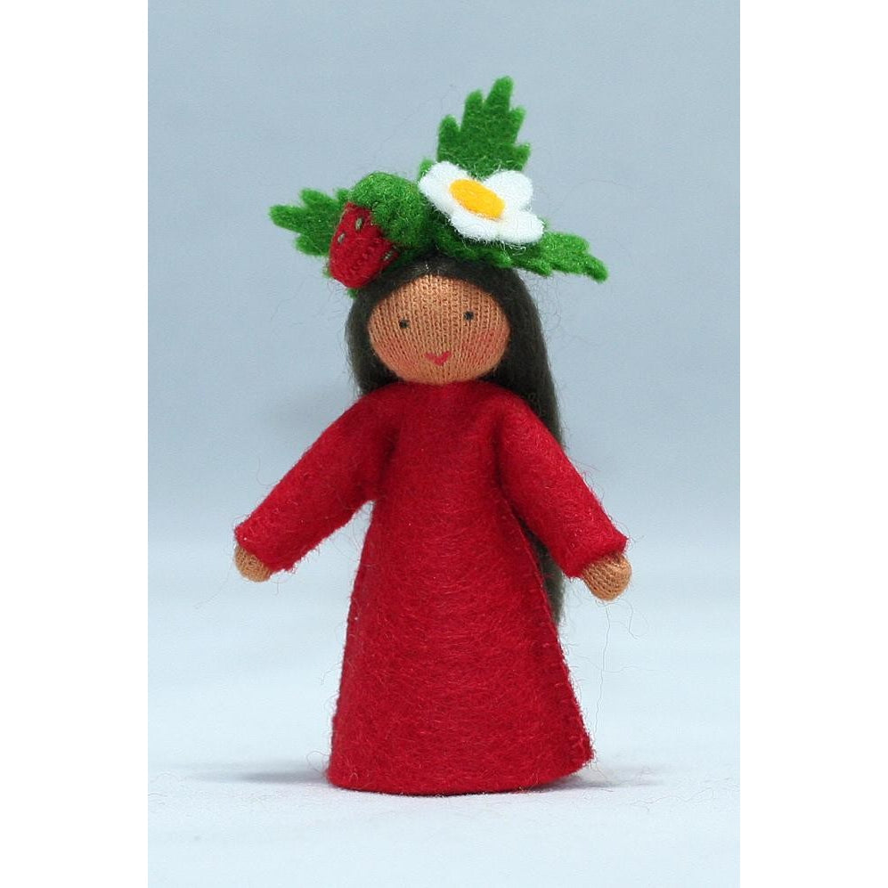 Strawberry Girl Doll with Flower on Head