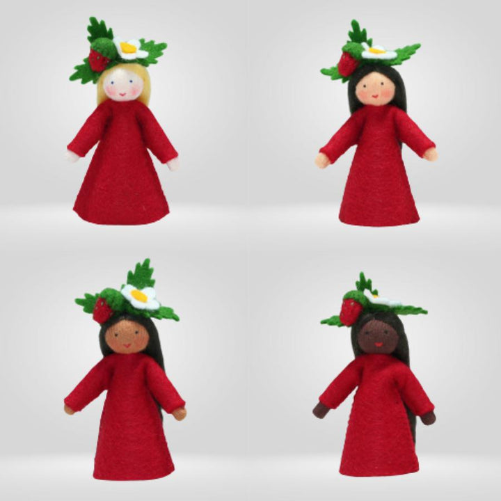 Strawberry Girl Doll with Flower on Head