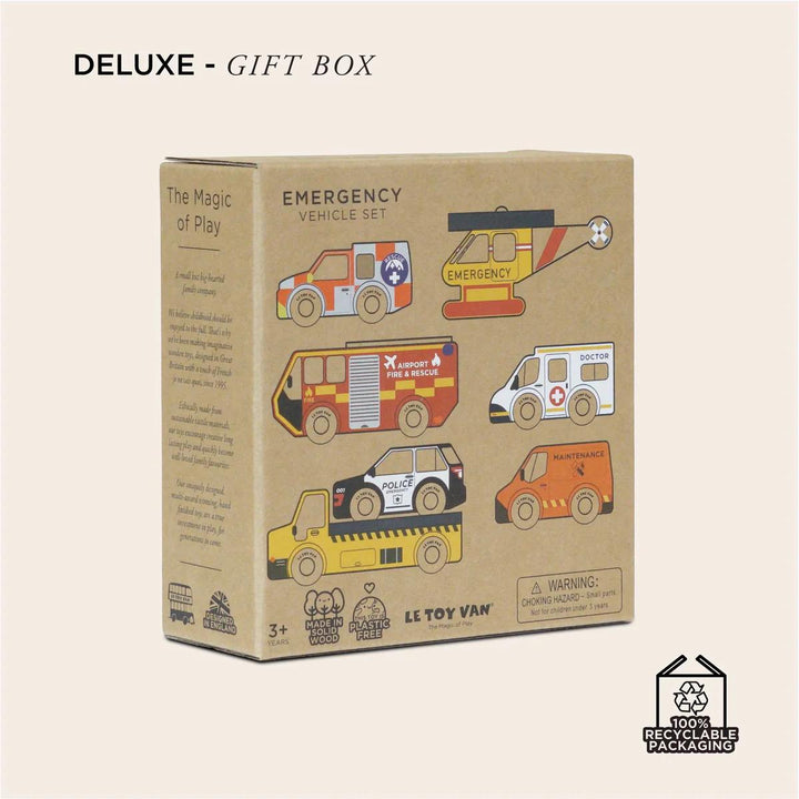 Emergency Helicopter & Rescue Cars-Emergency Services Vehicles-Le Toy Van-Yes Bebe