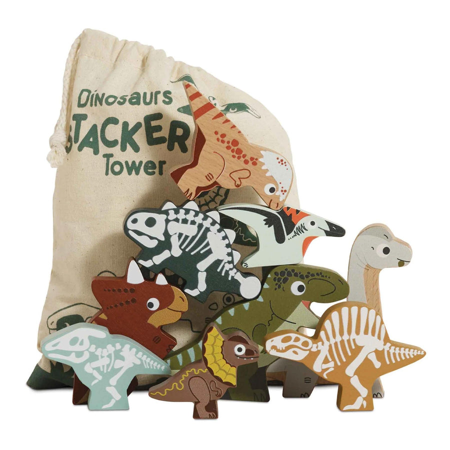 Jurassic Stacking Dinosaurs & Bag-Stacking Toys-Le Toy Van-Yes Bebe