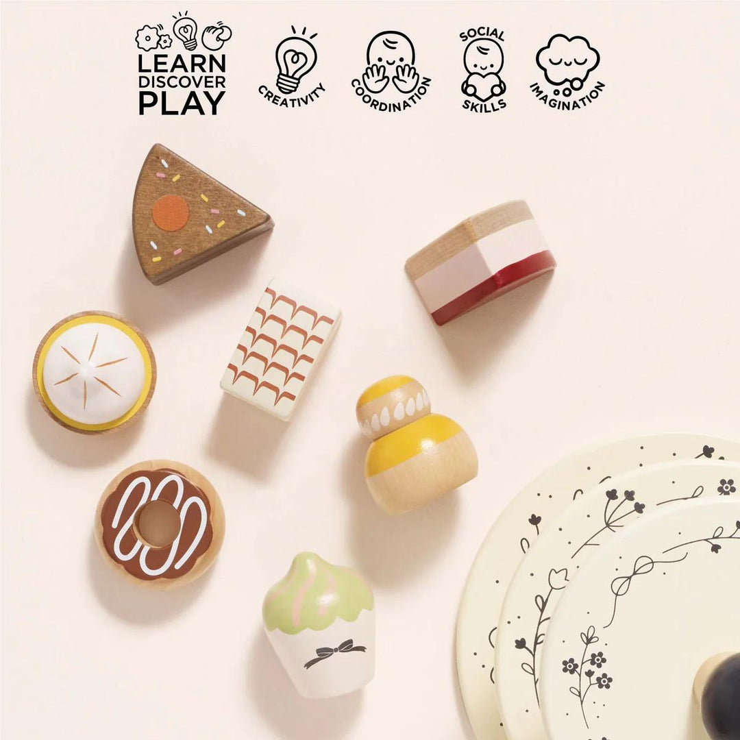 Three Tier Cake Stand-Play Food Playsets-Le Toy Van-Yes Bebe