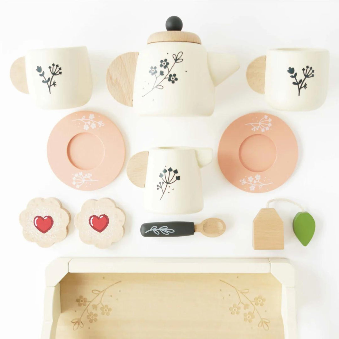 Wooden Tea Set & Tray-Toy Teasets-Le Toy Van-Yes Bebe