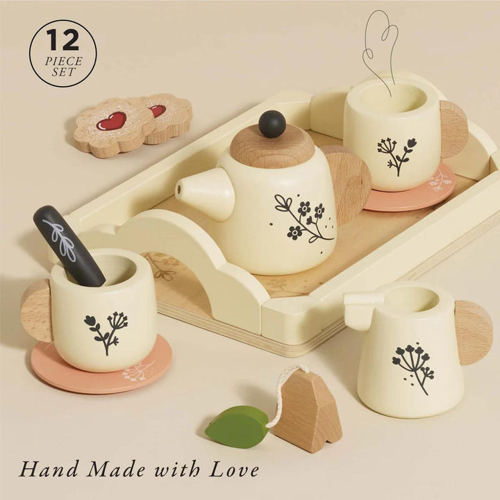 Wooden Tea Set & Tray-Toy Teasets-Le Toy Van-Yes Bebe