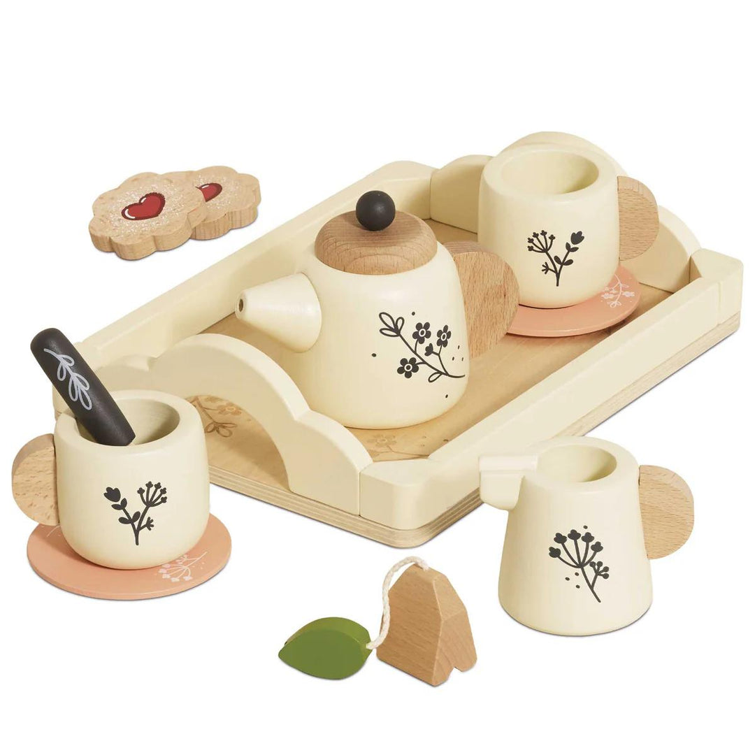 Wooden Tea Set & Tray-Toy Teasets-Le Toy Van-Yes Bebe