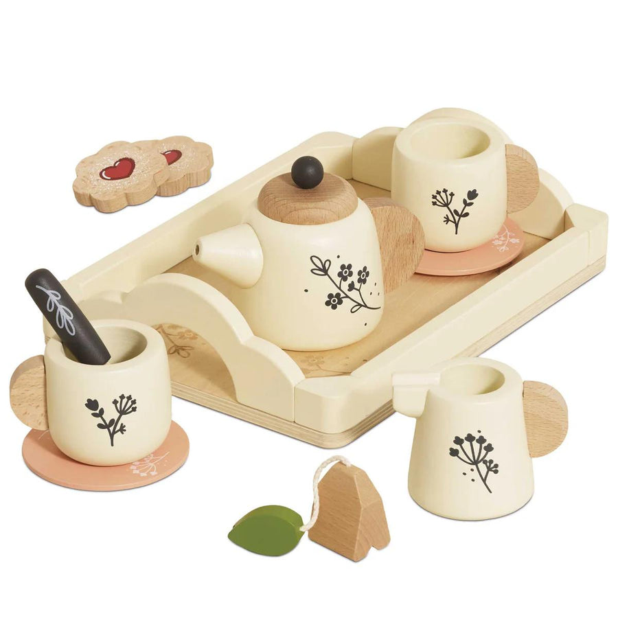 Wooden Tea Set & Tray-Toy Teasets-Le Toy Van-Yes Bebe