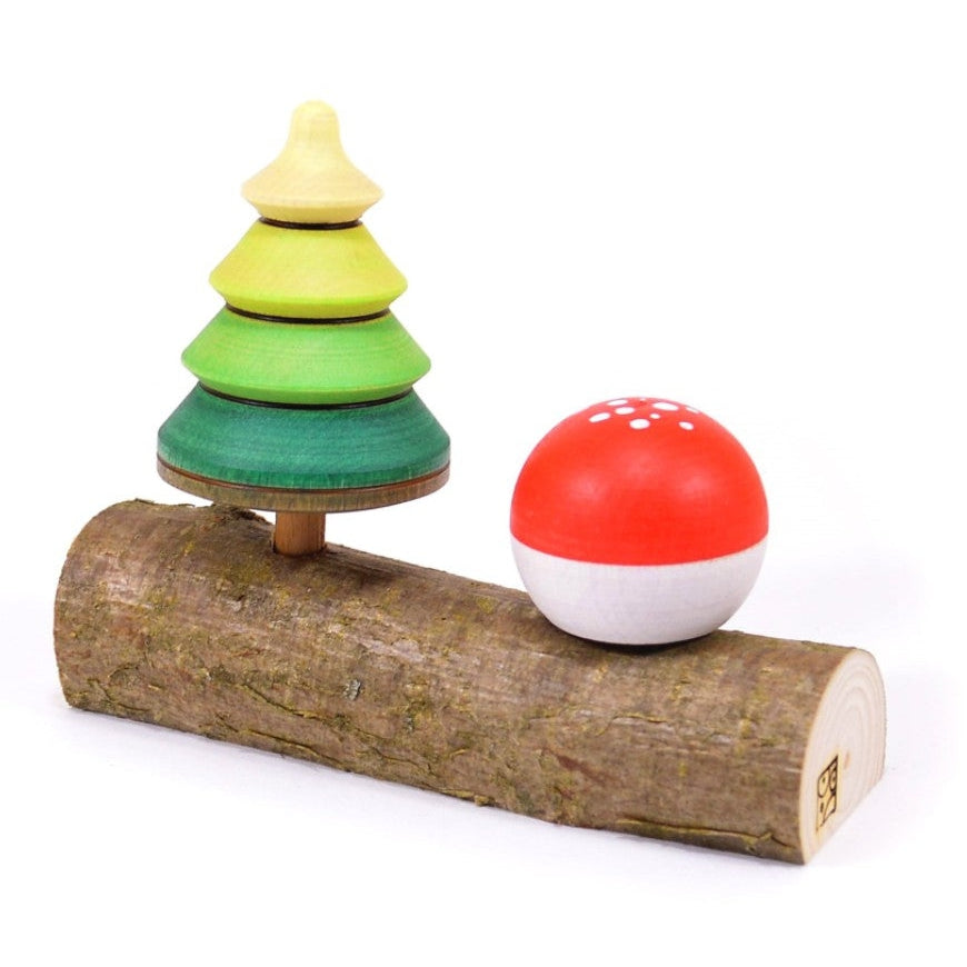 Tree Top and Toadstool Spinning Top by Mader