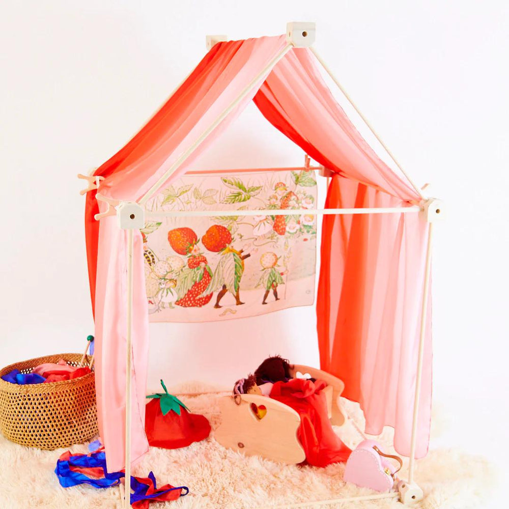 Double Playsilk - Strawberry-Playsilks-Sarah's Silks-Yes Bebe