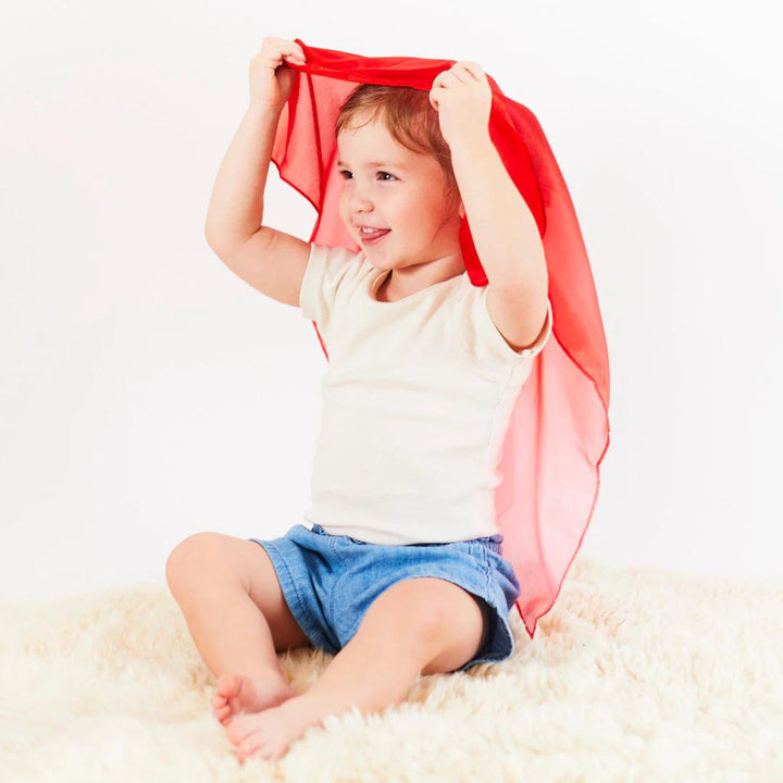 Mini Playsilk - Strawberry-Playsilks-Sarah's Silks-Yes Bebe