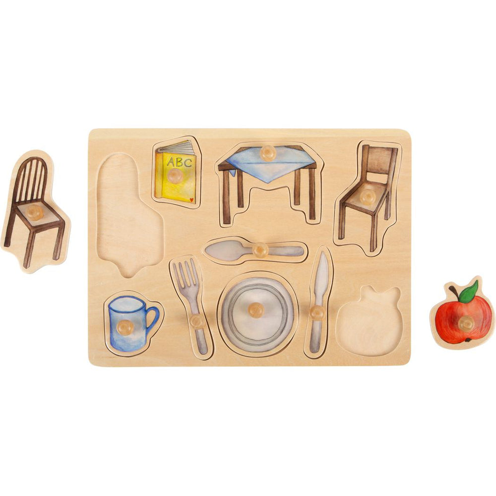 Everyday Objects - Peg Puzzle-Wooden Puzzles-Smallfoot-Yes Bebe