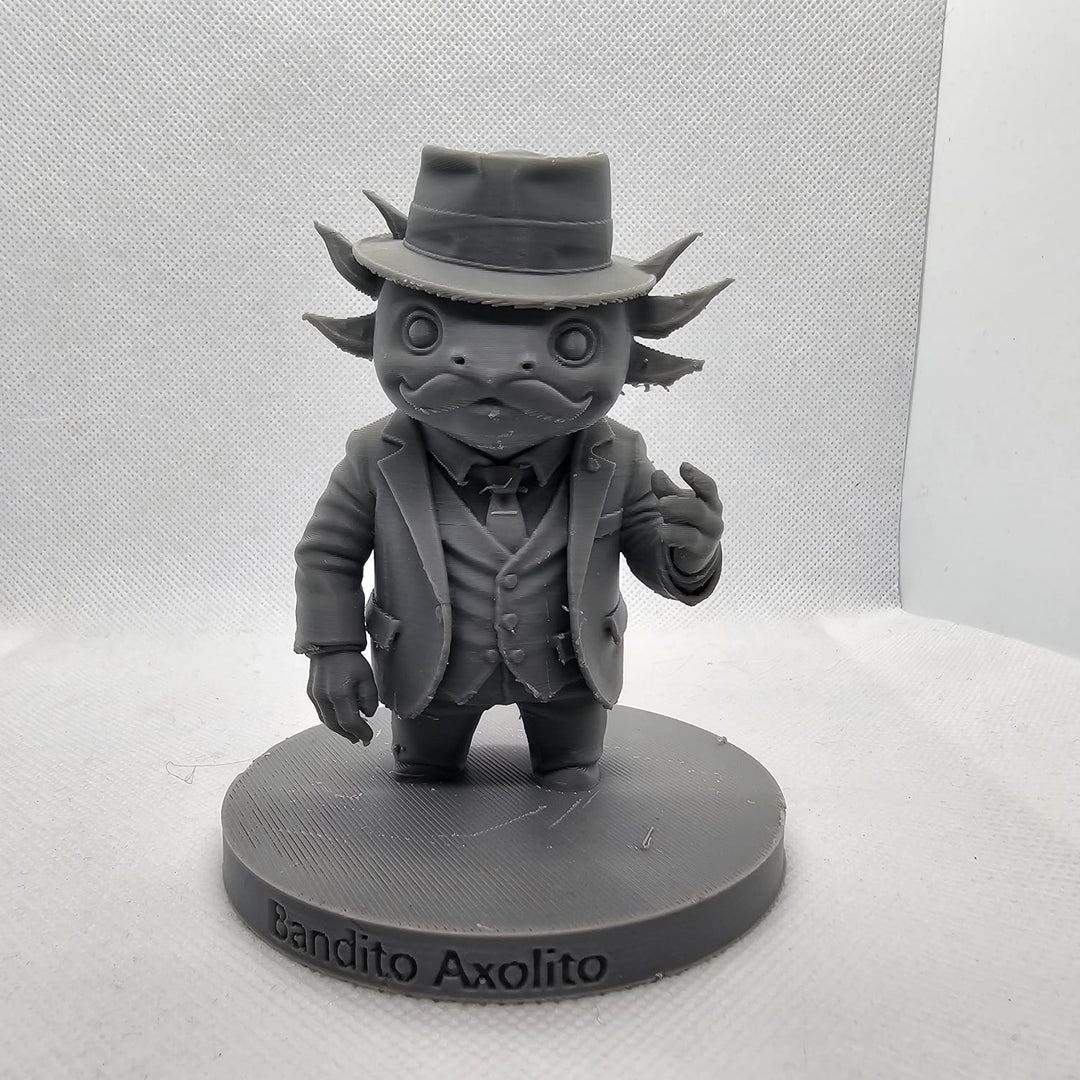 3D Printed Bandito Axolito Figure – Brainrot Meme Fan Art Desk Display Model