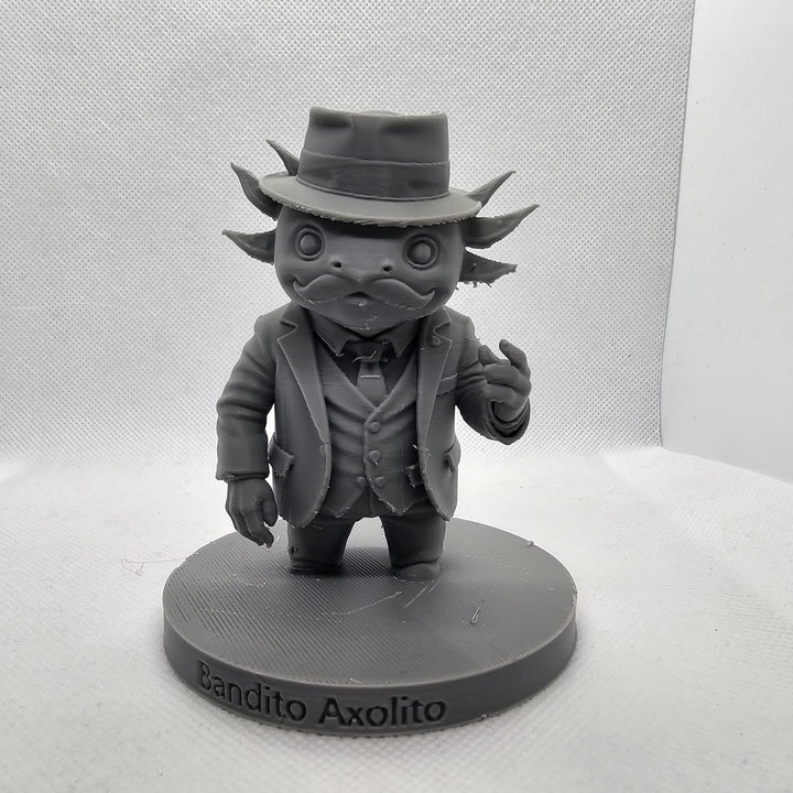 3D Printed Bandito Axolito Figure – Brainrot Meme Fan Art Desk Display Model