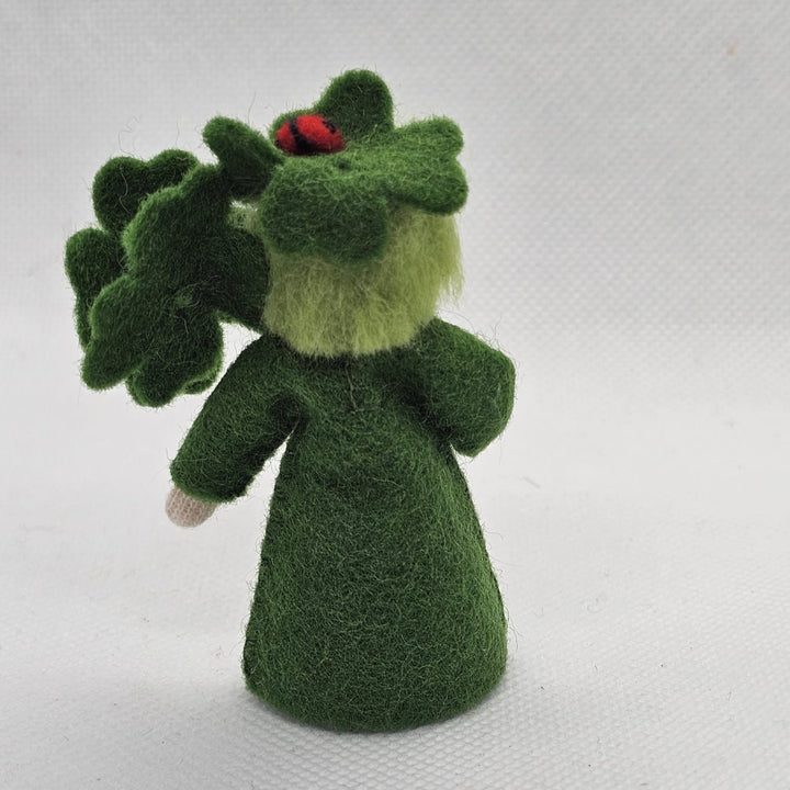 Waldorf-Inspired Clover Fairy – Felt Nature Table Doll