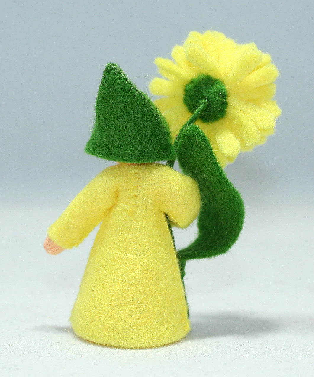 Yellow Calendula Girl with Flower in Hand