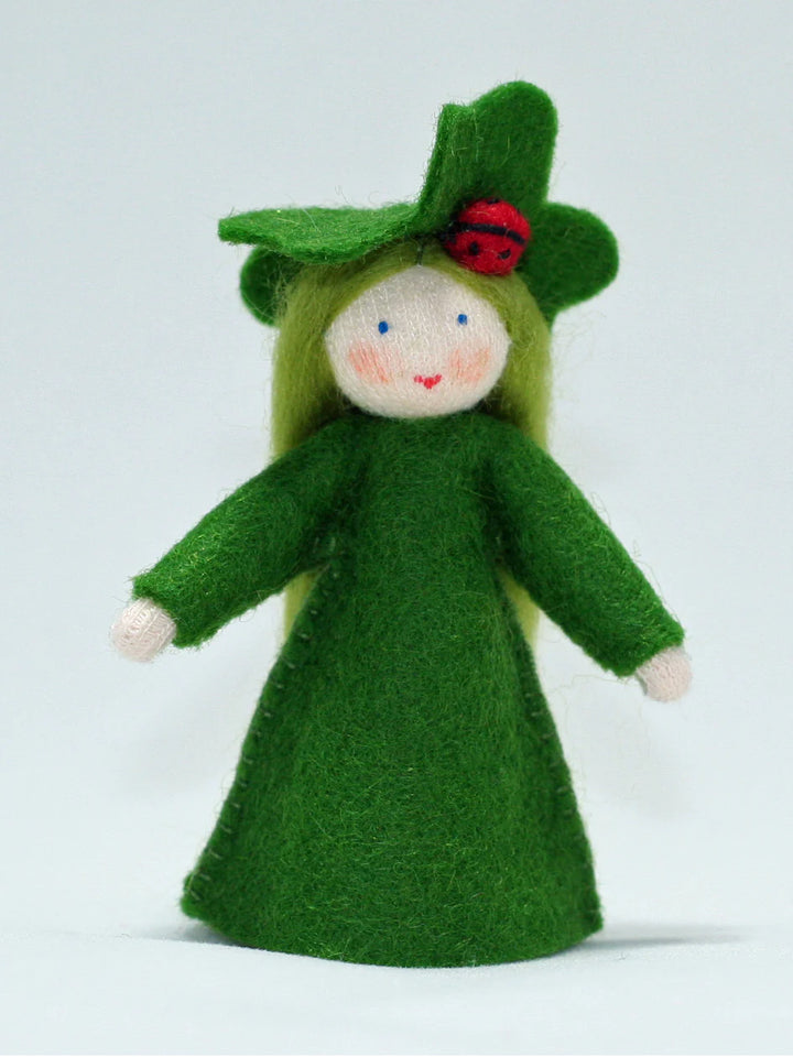 Clover with Ladybird Long Hair Doll with Flower on Head - Fair Skin
