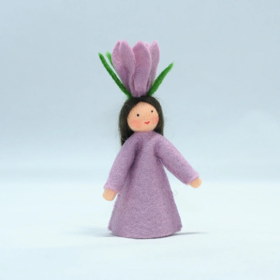 Crocus Doll with Flower in Hand