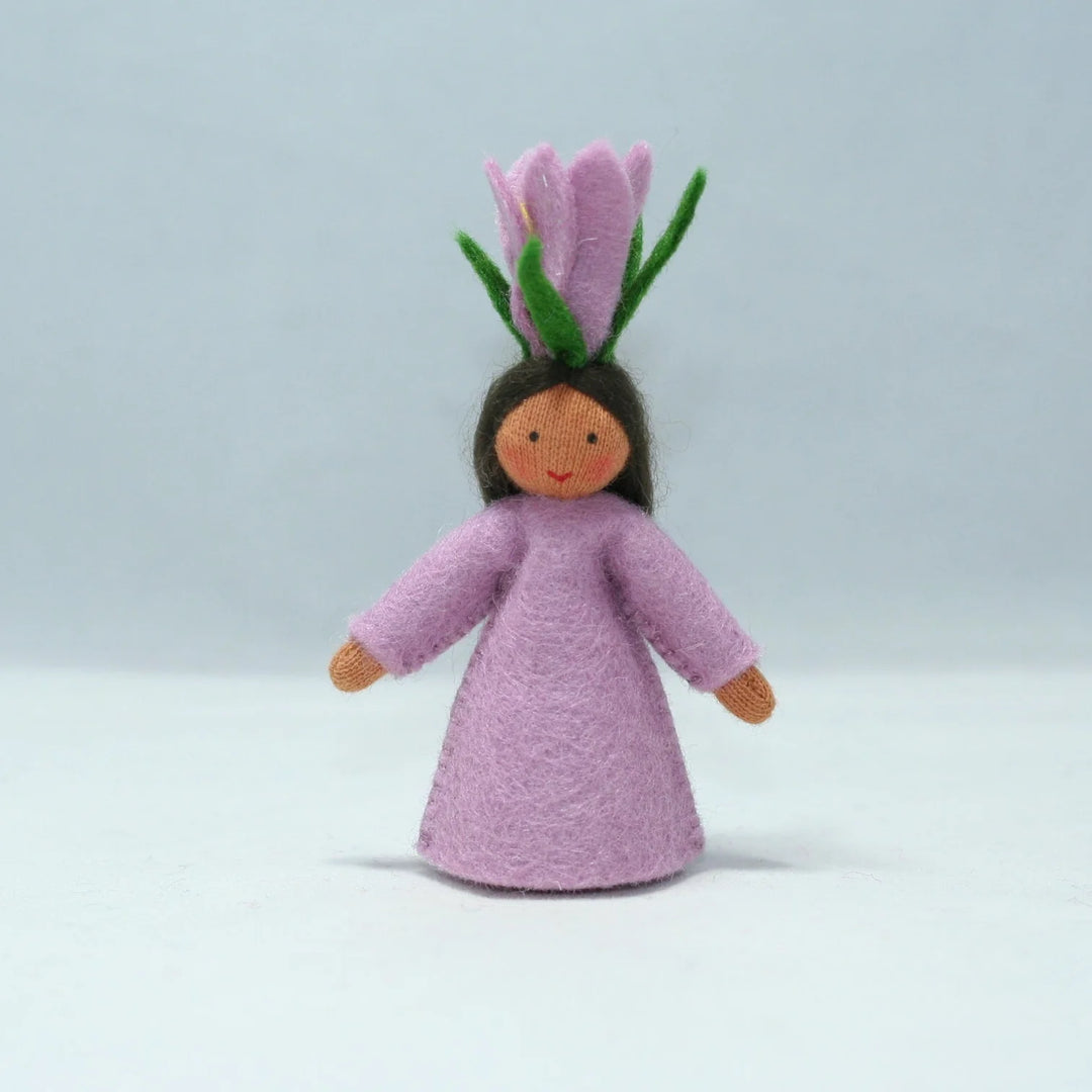 Crocus Doll with Flower in Hand