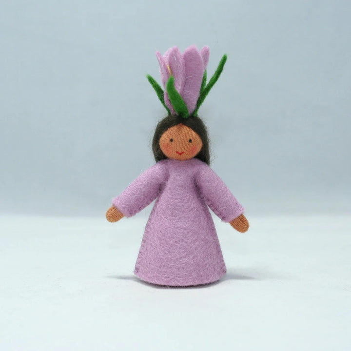 Crocus Doll with Flower in Hand