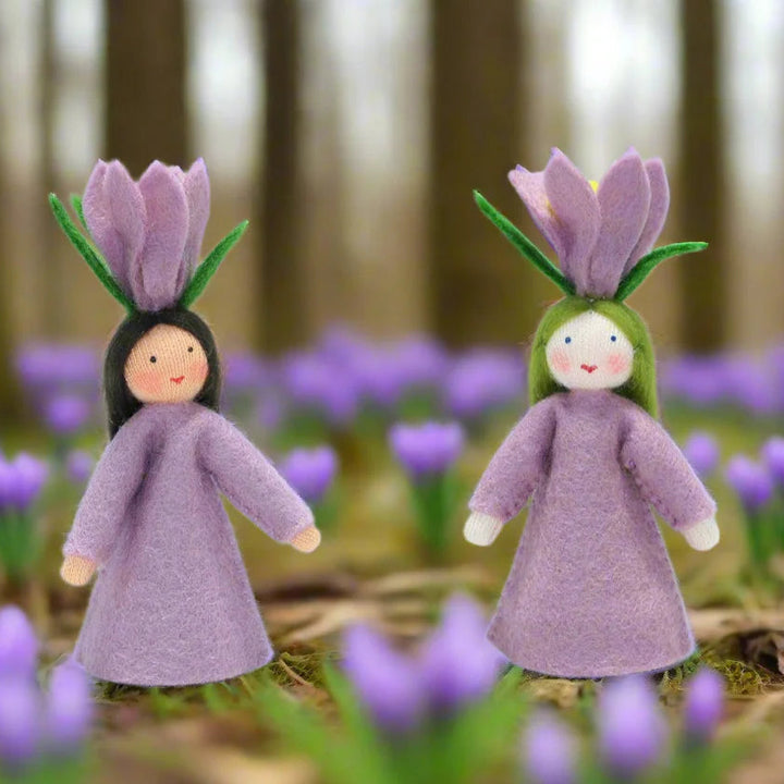 Crocus Doll with Flower in Hand