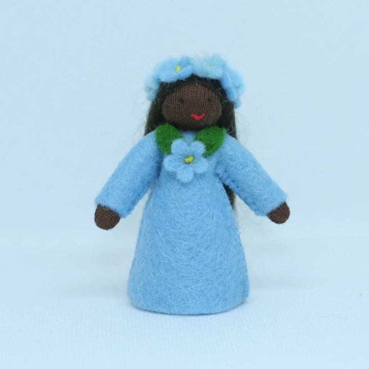 Forget-Me-Not Girl Doll with Flower on Head