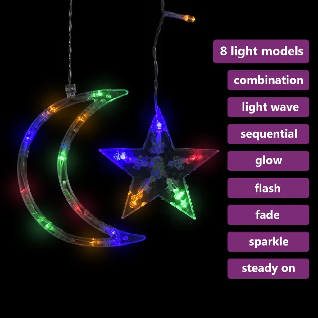 Star and Moon Fairy Lights with Remote Control