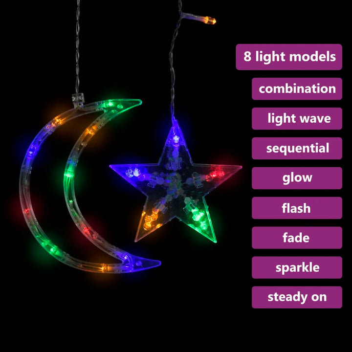 Star and Moon Fairy Lights with Remote Control