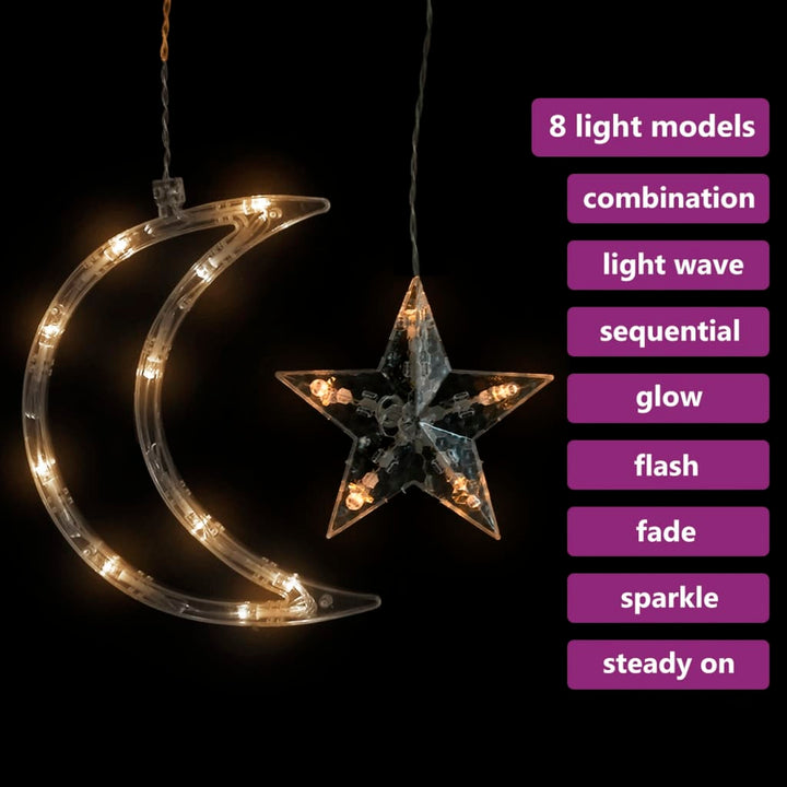 Star and Moon Fairy Lights with Remote Control