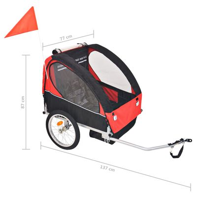 Kids' Bicycle Trailer 30kg Capacity